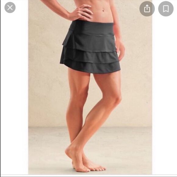 EUC ATHLETA LARGE FLOWY RUFFLED SKORT SKIRT - Picture 1 of 13